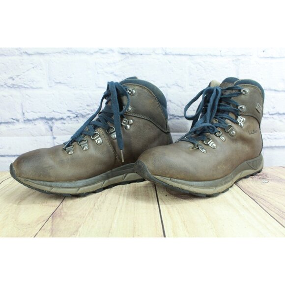 LL Bean Alpine Hiking Boots Leather Brown Size 7.5 M - Picture 2 of 9